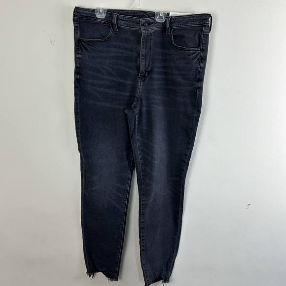 NWT American Eagle Black Super High Jegging Size 18 Long - Picture 3 of 8